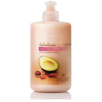 Avon – Naturals cabello, crema para peinar Aceite de Almendras y Aguacate 300g